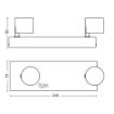Plafoniera LED alba Philips Star 2x4.5W 1000lm lumina calda PC02751