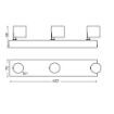 Plafoniera LED alba Philips Star 3x4.5W 1500lm lumina calda PC02754