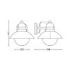 Aplica exterior maro Philips Damascus 60W E27 IP44 PC02773