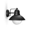Aplica exterior neagra Philips Hoverfly 60W E27 IP44 PC02779