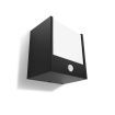 Aplica LED exterior neagra Philips Macaw senzor miscare 3.5W 320lm lumina calda PC02782