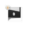 Aplica LED exterior neagra Philips Macaw senzor miscare 3.5W 320lm lumina calda PC02782
