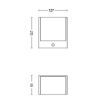 Aplica LED exterior neagra Philips Macaw senzor miscare 3.5W 320lm lumina calda PC02782