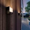 Aplica LED exterior neagra Philips Macaw senzor miscare 3.5W 320lm lumina calda PC02782