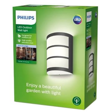 Aplica LED exterior antracit Philips Python 6W 500lm lumina neutra PC02798