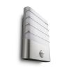 Aplica LED exterior inox Philips Raccoon senzor miscare 4W 400lm lumina calda PC02802