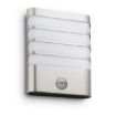 Aplica LED exterior inox Philips Raccoon senzor miscare 4W 400lm lumina calda PC02802