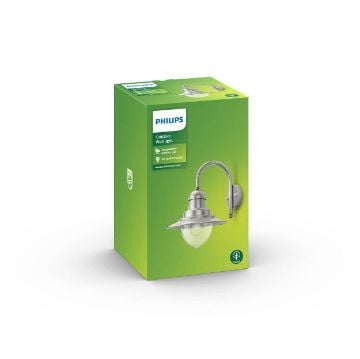 Aplica LED exterior gri Philips Raindrop 60W E27 IP44 PC02805