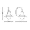 Aplica LED exterior gri Philips Raindrop 60W E27 IP44 PC02805