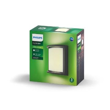 Aplica LED exterior antracit Philips Samondra 12W 1200lm lumina neutra PC02806