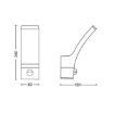 Aplica LED exterior antracit Philips Splay senzor miscare 12W 1100lm lumina calda PC02814