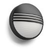 Aplica LED exterior neagra Philips Yarrow 6W 600lm lumina calda PC02828