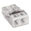 Clema doza rigid Wago 1P 2x2.5mmp Alb