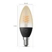 Bec LED Philips Hue Vintage BT 4.5W E14 White