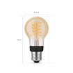 Bec LED Philips Hue Vintage BT A60 7W E27 White Ambiance