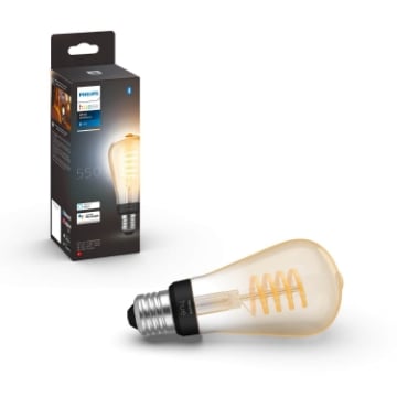 Bec LED Philips Hue Vintage BT ST64 7W E27 White Ambiance