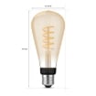 Bec LED Philips Hue Vintage BT ST72 7W E27 White Ambiance