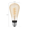 Bec LED Philips Hue Vintage BT ST72 7W E27 White Ambiance