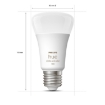 Set becuri LED Philips Hue BT 9W E27 White and Color Ambiance