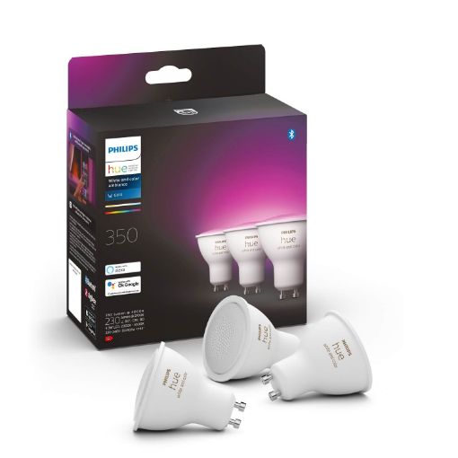 Set becuri LED Philips Hue BT 4.3W GU10 White and Color Ambiance