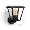 Aplica neagra exterior Philips Hue Inara 7W lumina calda