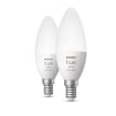 Set 2 becuri LED Philips Hue BT E14 B39 5.3W 470lm White and Color Ambiance