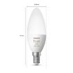 Set 2 becuri LED Philips Hue BT E14 B39 5.3W 470lm White and Color Ambiance