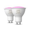 Set 2 becuri LED Philips Hue BT 4.3W GU10 White and Color Ambiance
