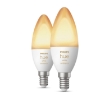 Set 2 becuri LED Philips Hue BT E14 B39 5.2W 470lm White Ambiance