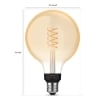 Bec LED Philips Hue Vintage E27 7.2W G125 BT White