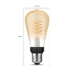 Bec LED Philips Hue Vintage E27 7.2W ST64 BT White