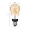 Bec LED Philips Hue Vintage E27 7.2W ST64 BT White