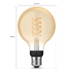 Bec LED Philips Hue Vintage E27 7.2W G93 BT White