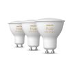Set 3 becuri LED Philips Hue BT 4.3W GU10 White Ambiance