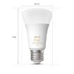Set 3 becuri LED Philips Hue BT E27 6W White Ambiance