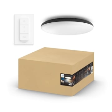 Plafoniera neagra Philips Hue Cher White Ambiance BT 24W
