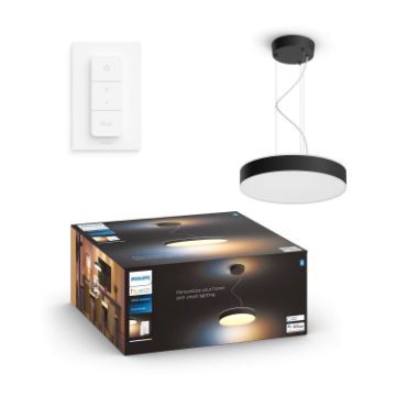 Lustra neagra Philips Hue Enrave White Ambiance 4116230P6