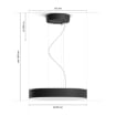 Lustra neagra Philips Hue Enrave White Ambiance 4116230P6