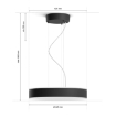 Lustra neagra Philips Hue Enrave White Ambiance 4116230P6