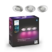 Set 3 spoturi LED Philips Hue Xamento Chrome incastrate 3x5.7W White and Color Ambiance