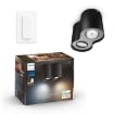 Spot aplicat Philips Hue Pillar Black BT 2x5W White Ambiance