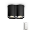 Spot aplicat Philips Hue Pillar Black BT 2x5W White Ambiance