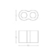 Spot aplicat Philips Hue Pillar Black BT 2x5W White Ambiance