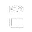 Spot aplicat Philips Hue Pillar White BT 2x5W White Ambiance