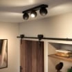 Spot negru Philips Hue Buckram BT 3x5W White Ambiance