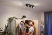 Spot negru Philips Hue Buckram BT 3x5W White Ambiance