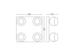 Spot Philips Hue Buckram White BT 4x5W White Ambiance