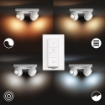 Spot Philips Hue Buckram White BT 4x5W White Ambiance