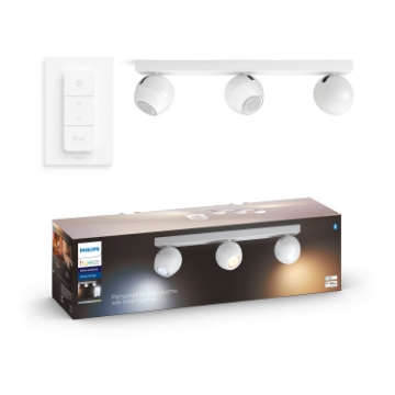 Spot alb Philips Hue Buckram BT 3x5W White Ambiance