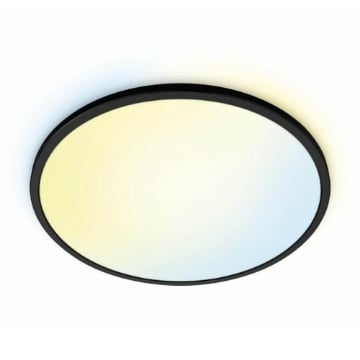 Plafoniera LED neagra WiZ SuperSlim 32W 3800lm WiFi BT Tunable White